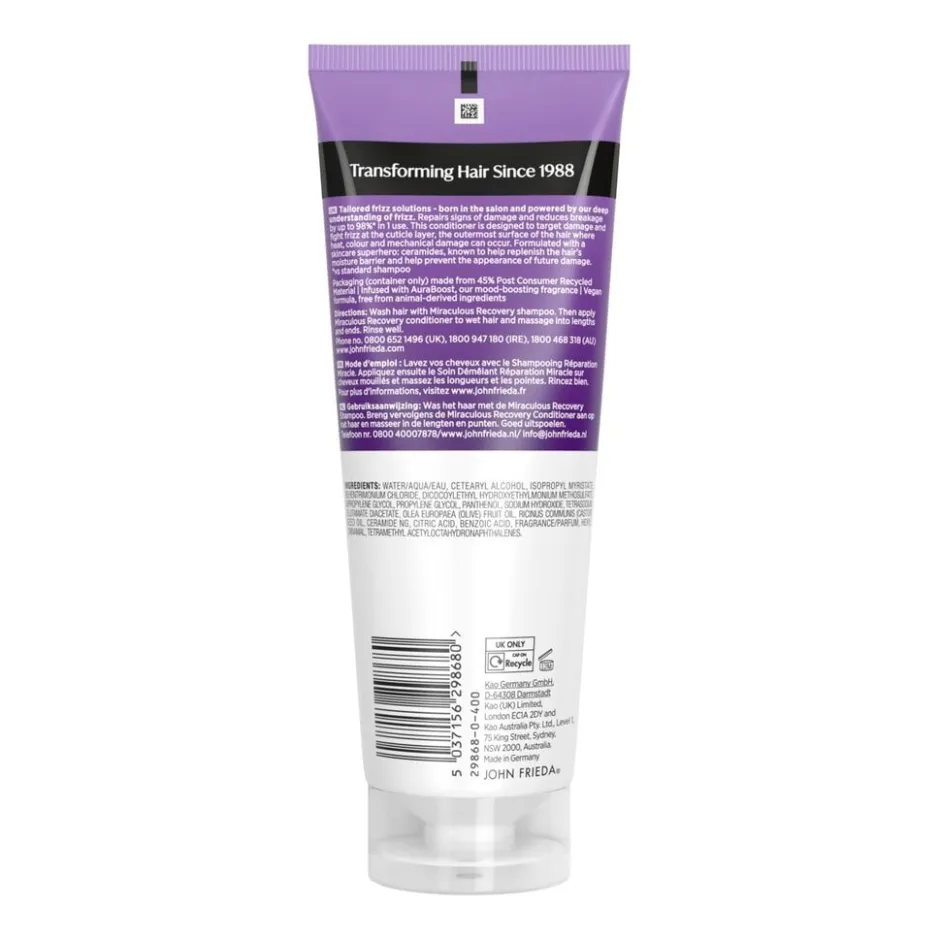 Discount John Frieda Frizz Ease Miraculous Recovery Repairing Conditioner