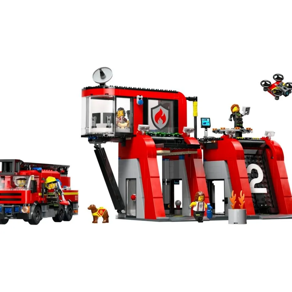 Online LEGO City 60414 Brandweerkazerne en Brandweerauto