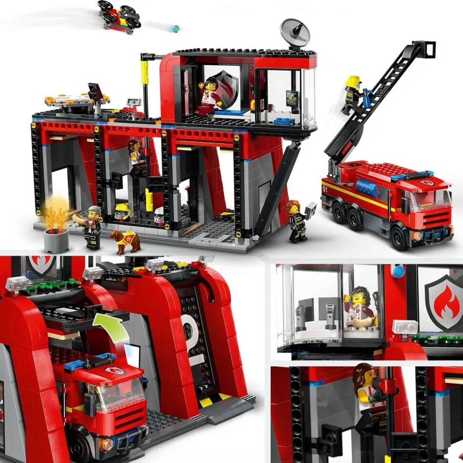 Online LEGO City 60414 Brandweerkazerne en Brandweerauto