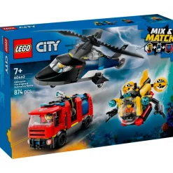 Sale LEGO City 60462 Helikopter, Brandweerauto en Onderzeeër Remix