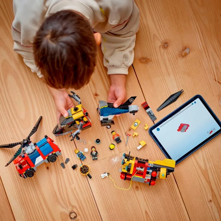 Sale LEGO City 60462 Helikopter, Brandweerauto en Onderzeeër Remix