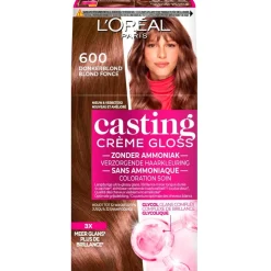 Online Casting L'Oréal Paris Créme Gloss 600 Donkerblond Semi-Permanente Haarkleuring