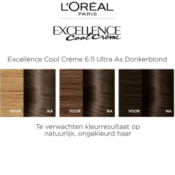 Excellence L'Oréal Paris Cool Crème 6.11 Ultra As Donkerblond Permanente Haarkleuring