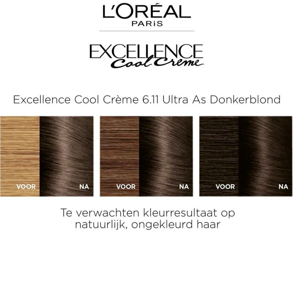 Excellence L'Oréal Paris Cool Crème 6.11 Ultra As Donkerblond Permanente Haarkleuring