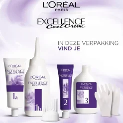 Hot Excellence L'Oréal Paris Cool Crème 7.11 Ultra As Middenblond Permanente Haarkleuring