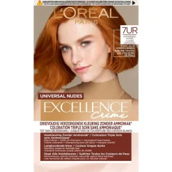 Sale Excellence L'Oréal Paris Creme Universal Nudes 7UR Universeel Koper Haarkleuring