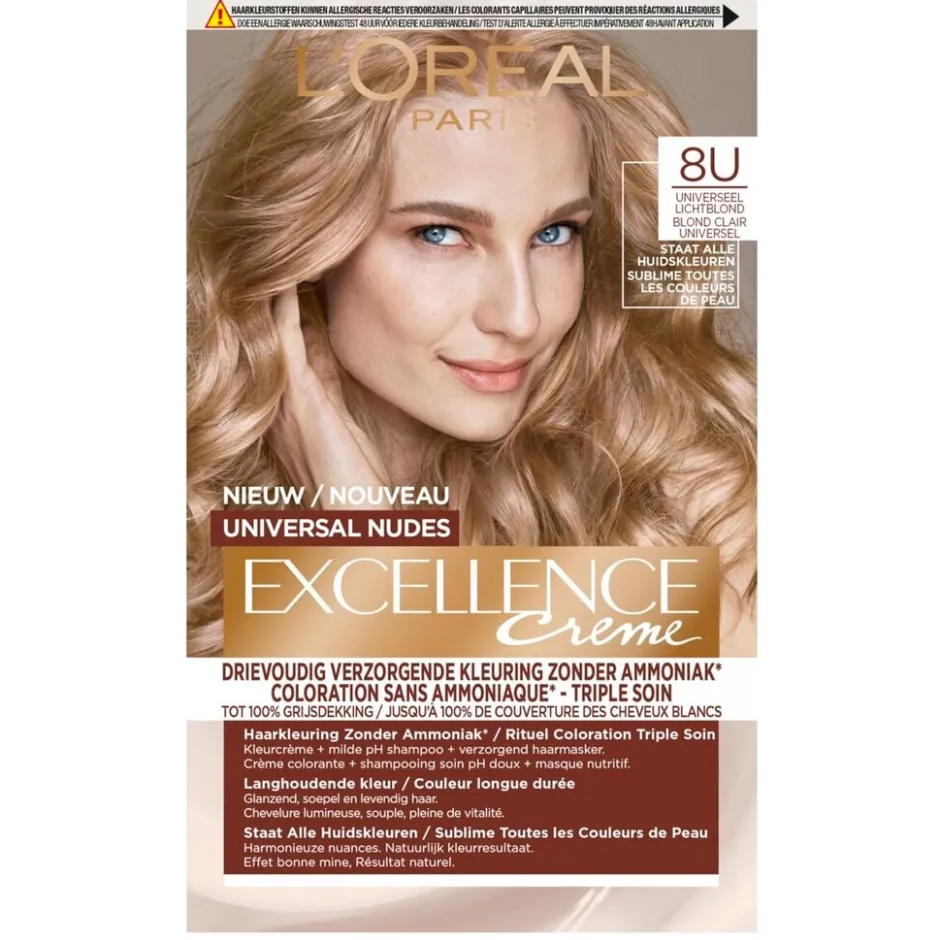 Clearance Excellence L’Oréal Paris 8U Nudes Lichtblond Permanente Haarverf