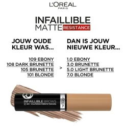 Sale L'Oreal L'Oréal Paris Infaillible Brows 24H 108 Dark Brunette Waterproof Wenkbrauwmascara