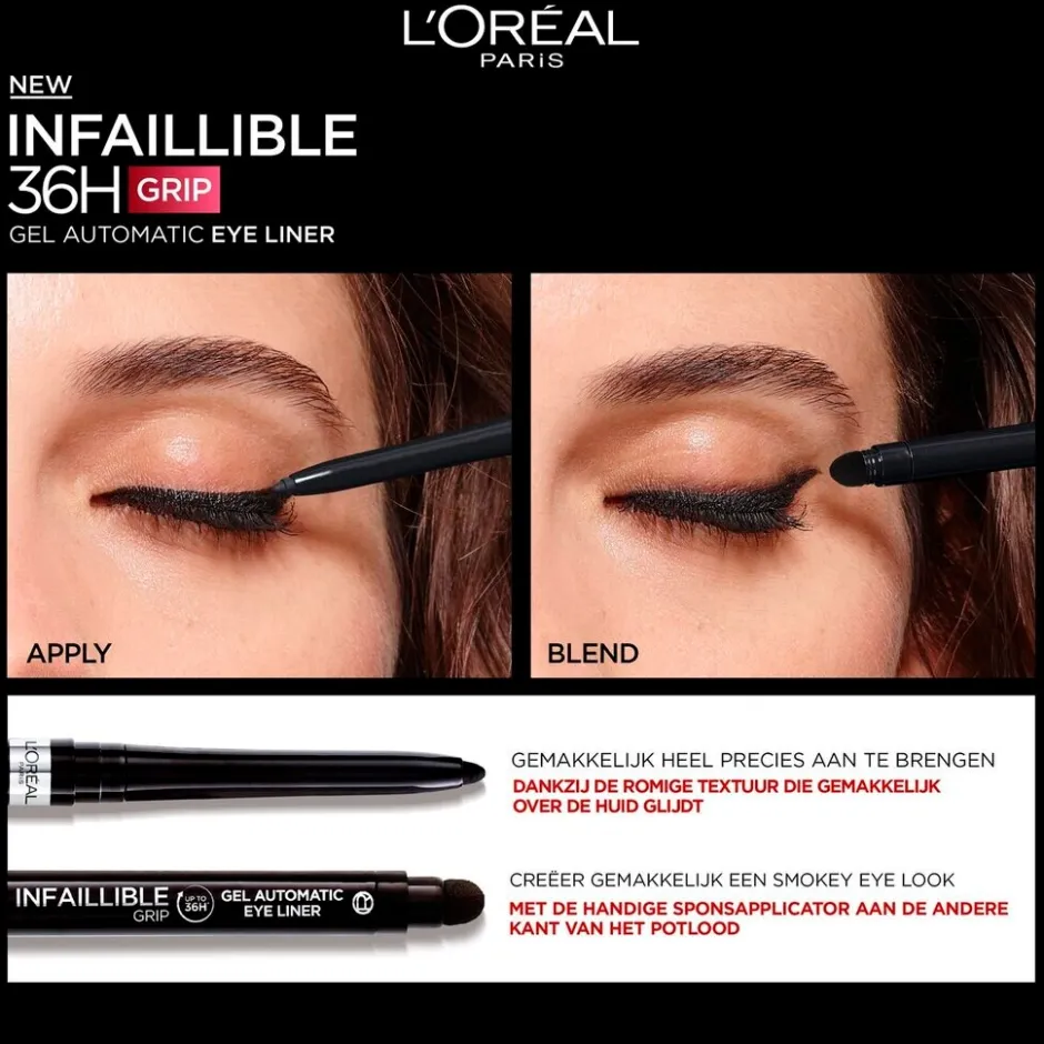 Discount L'Oreal L'Oréal Paris Infaillible 36H Grip Gel Automatic Taupe Grey Eyeliner