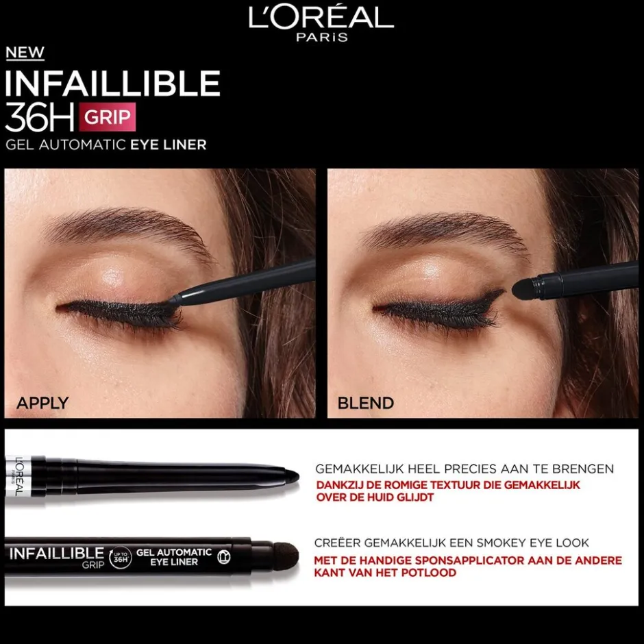 Online L'Oreal L'Oréal Paris Infaillible 36H Grip Gel Automatic Intense Black Eyeliner