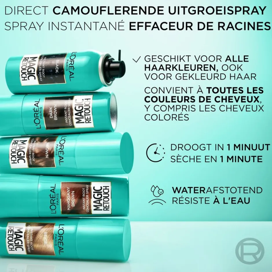 New Magic Retouch L'Oréal Paris Donkerbruin Camouflerende Uitgroeispray