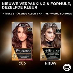 Sale Preference L'Oréal Paris Préférence 6.21 Koel Donkerblond Permanente Haarkleuring
