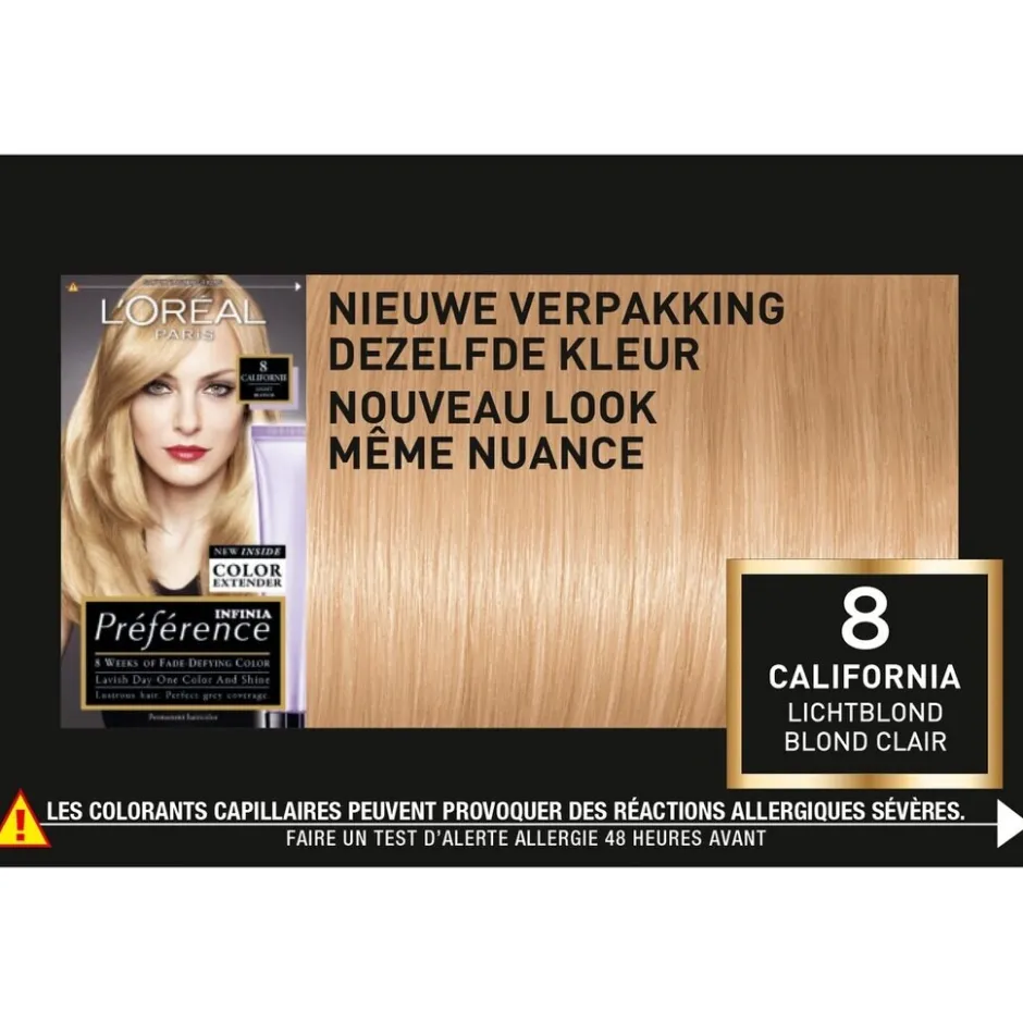 New Preference L'Oréal Paris Préférence 8 Lichtblond Permanente Haarkleuring