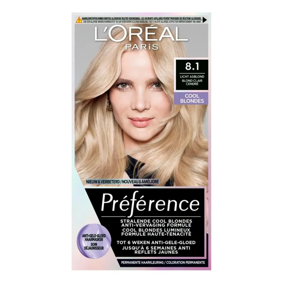 Outlet Preference L'Oréal Paris Préférence 8.1 Licht Asblond Haarkleuring