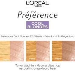 Discount Preference L'Oréal Paris Préférence Cool Blondes 9.12 Zeer Licht As Beigeblond Permanente Haarkleuring