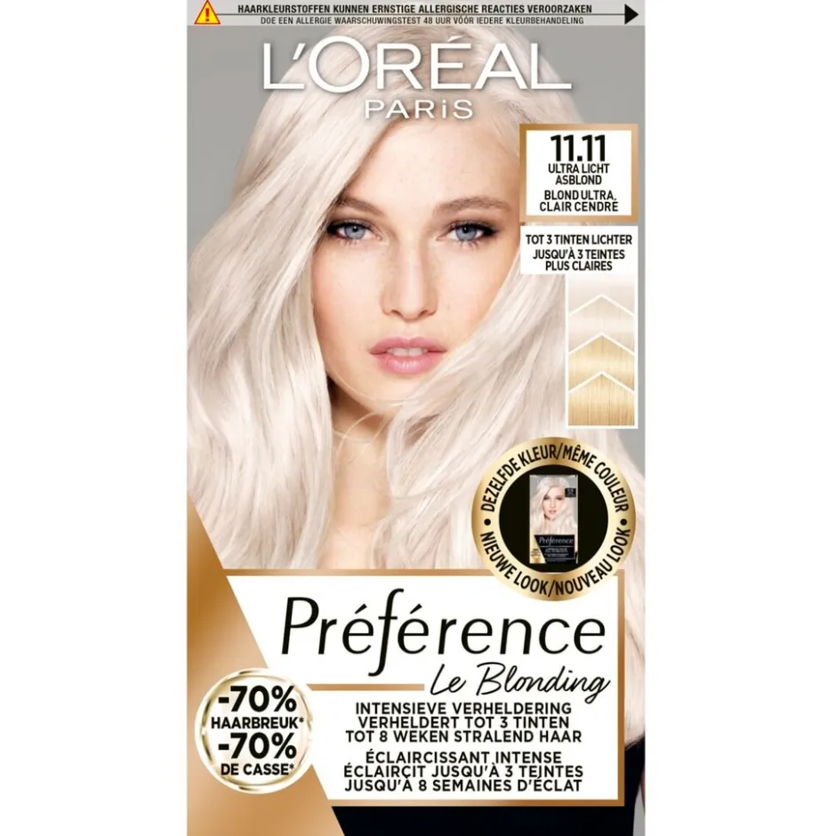 Sale Preference L'Oréal Paris Préférence Le Blonding 11.11 Ultra Licht Asblond Permanente Haarkleuring