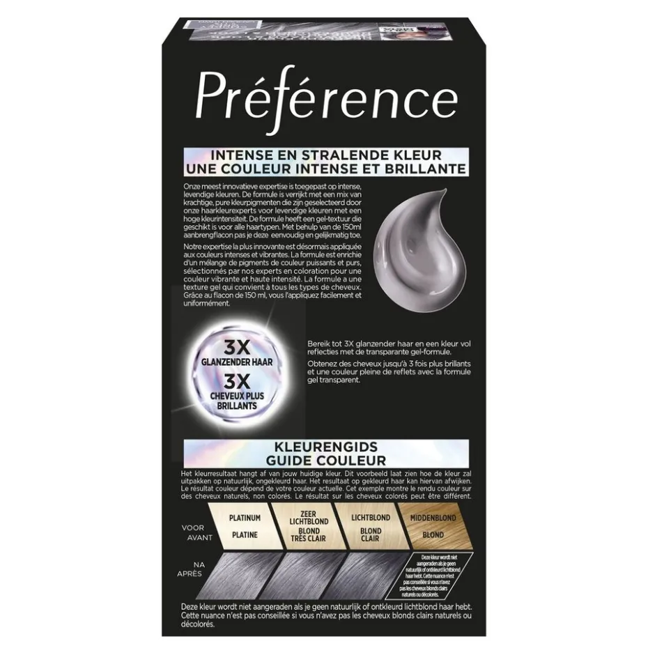 Clearance Preference L'Oréal Paris Préférence Les Vivids 9.112 Smokey Grey Permanente Haarkleuring