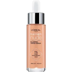 Discount L'Oreal L'Oréal Paris True Match Nude 3-4 Light Medium Plumping Tinted Serum