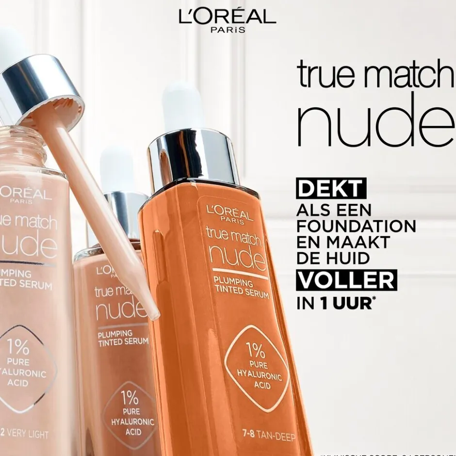 Hot L'Oreal L'Oréal Paris True Match Nude 7-8 Tan Deep Plumping Tinted Serum