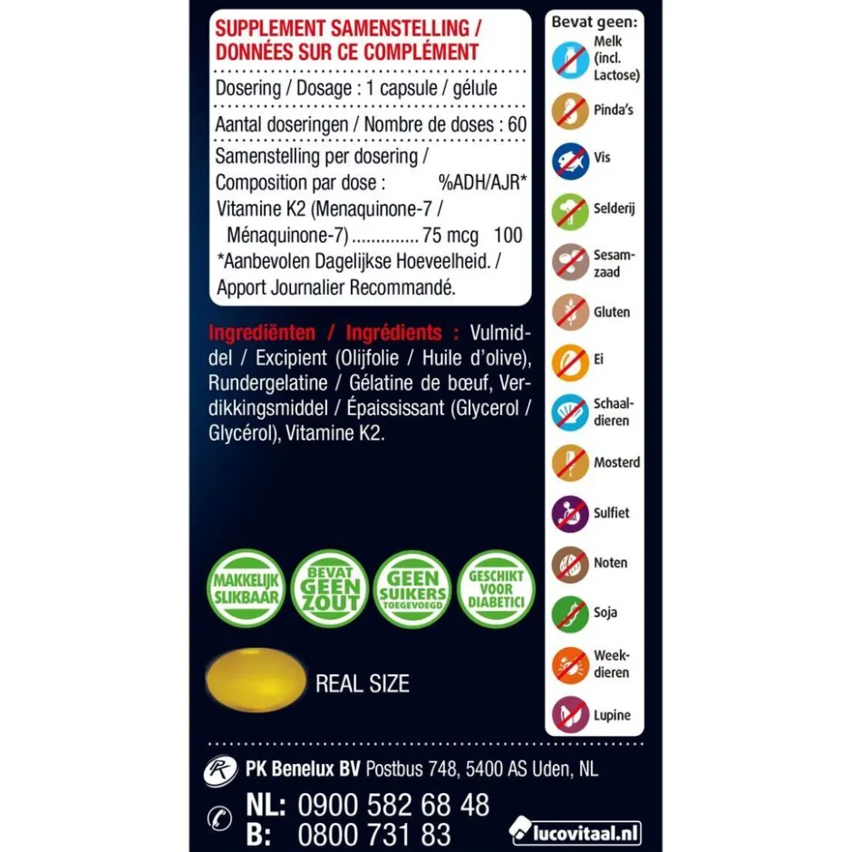 New Lucovitaal Vitamine K2 Capsules