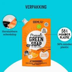 Online Marcel's Green Soap Orange & Jasmine Afwasmiddel Navulling