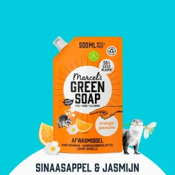 Online Marcel's Green Soap Orange & Jasmine Afwasmiddel Navulling