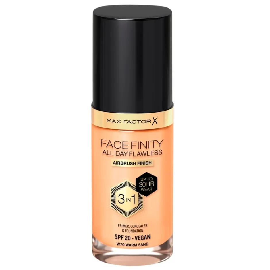 New Max Factor Facefinity All Day Flawless W70 Warm Sand Foundation