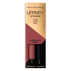 Online Max Factor Lipfinity Lip Colour 350 Essential Brown 2-Step Longlasting Lipstick