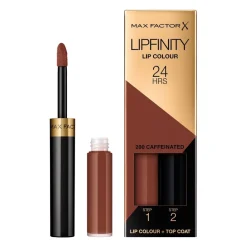 New Max Factor Lipfinity Lip Colour 200 Caffeinated 2-Step Longlasting Lipstick