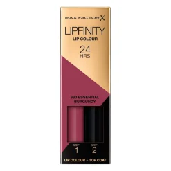 Outlet Max Factor Lipfinity Lip Colour 330 Essential Burgundy 2-Step Longlasting Lipstick