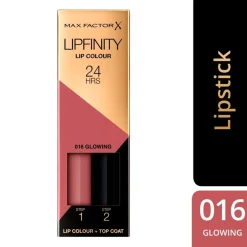 Clearance Max Factor Lipfinity Lip Colour 016 Glowing 2-Step Longlasting Lipstick