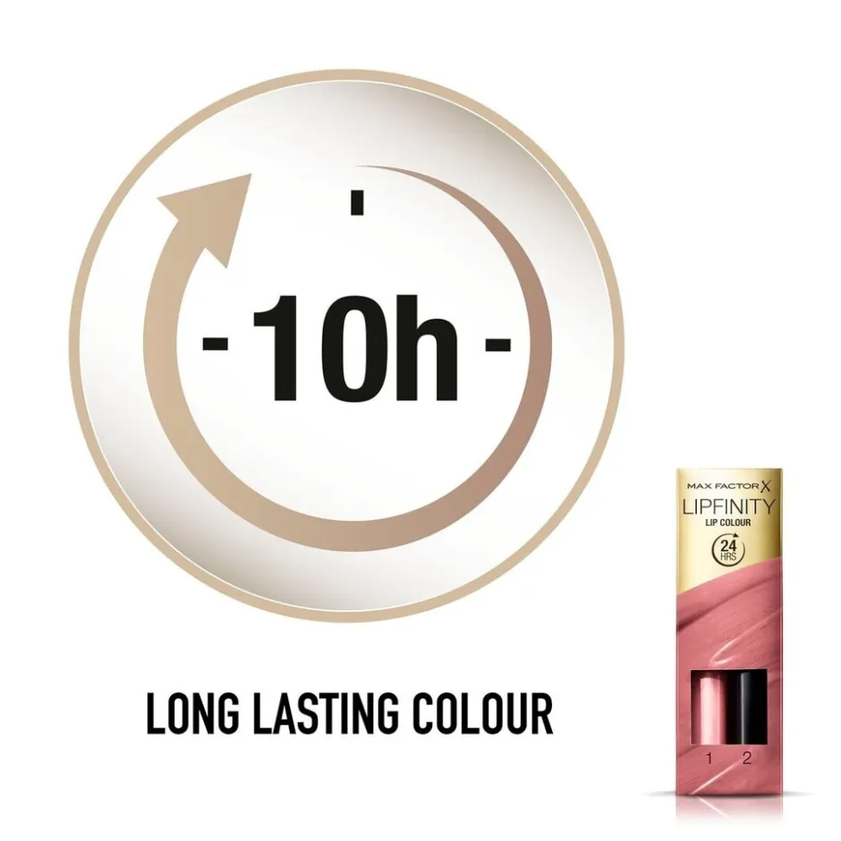 Online Max Factor Lipfinity 2-Step 001 Pearly Nude Long Lasting Lipstick