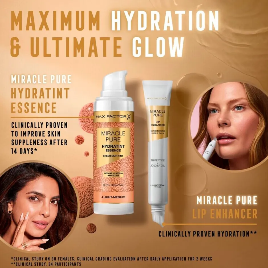 New Max Factor Miracle Pure 3 Light Hydratint Essence Foundation