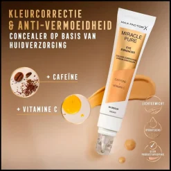 New Max Factor Miracle Pure Eye Enhancer 02 Buff Cream Concealer