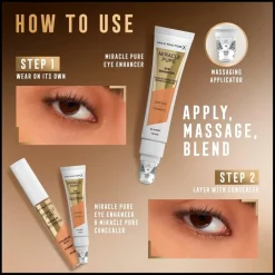 New Max Factor Miracle Pure Eye Enhancer 02 Buff Cream Concealer