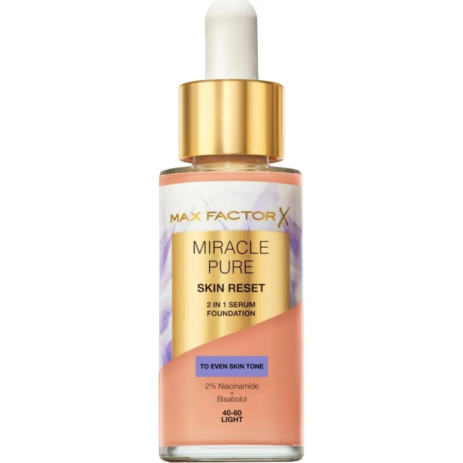 Online Max Factor Miracle Pure Skin Reset 40-60 Light 2-in-1 Serum Foundation
