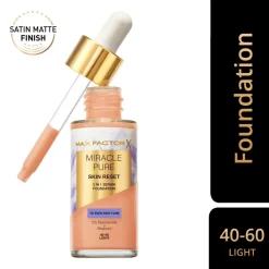 Online Max Factor Miracle Pure Skin Reset 40-60 Light 2-in-1 Serum Foundation