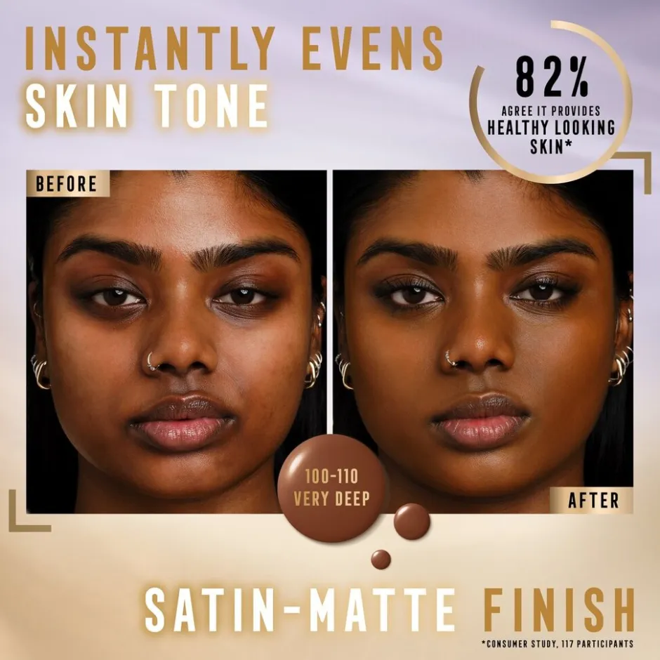 New Max Factor Miracle Pure Skin Reset 85-90 Medium to Deep 2-in-1 Serum Foundation