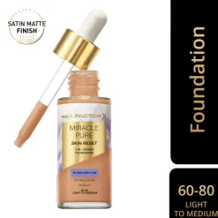Outlet Max Factor Miracle Pure Skin Reset 60-80 Light to Medium 2-in-1 Serum Foundation