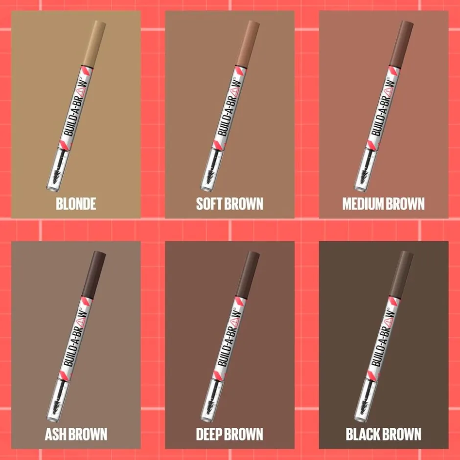 Sale Maybelline New York Build-A-Brow 255 Soft Brown Wenkbrauwpotlood en -Gel