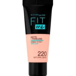 Sale Maybelline New York Fit Me Matte & Poreless 220 Natural Beige Foundation
