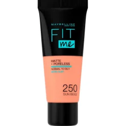 Hot Maybelline New York Fit Me Matte & Poreless 250 Sun Beige Foundation