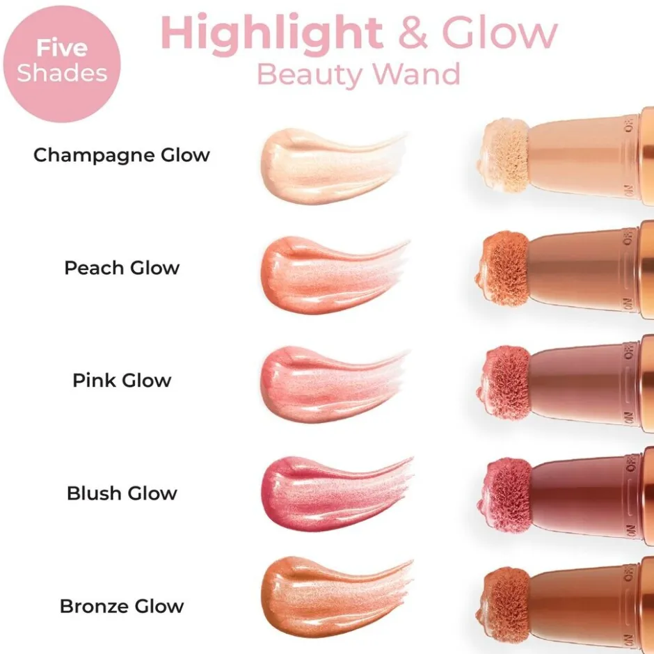 New MCoBeauty Highlight & Glow Pink Glow Beauty Wand