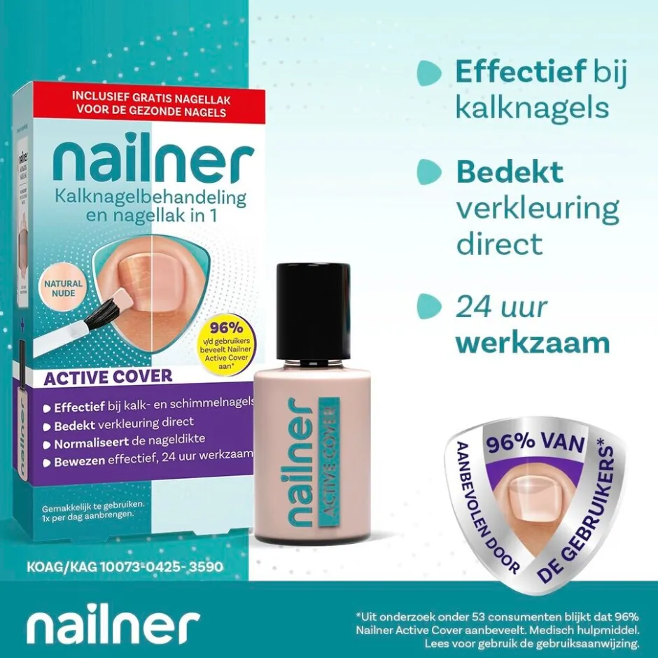 Outlet Nailner Active Cover Kalknagelbehandeling en Nagellak