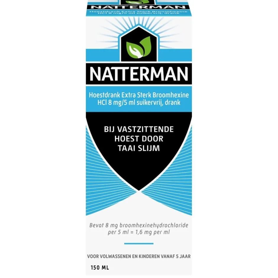 New Natterman Broomhexine Extra Sterk 8mg/5ml Hoestdrank