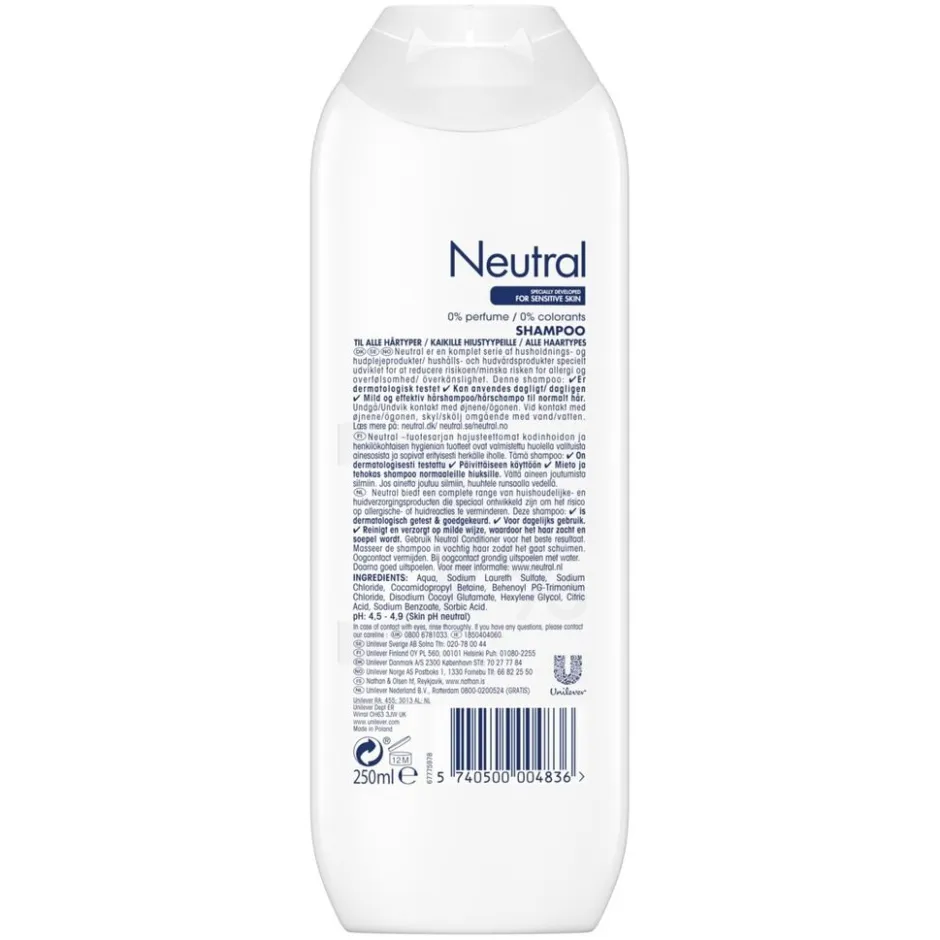 New Neutral 0% Parfumvrije Shampoo