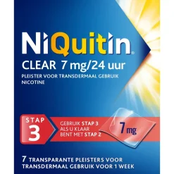 Niquitin Clear Pleister Stap 3 - 7 mg - Nicotinepleister