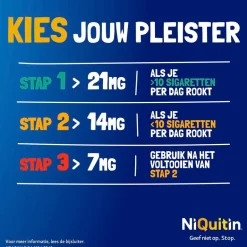 Hot Niquitin Clear Pleister Stap 1 - 21 mg - Nicotinepleister