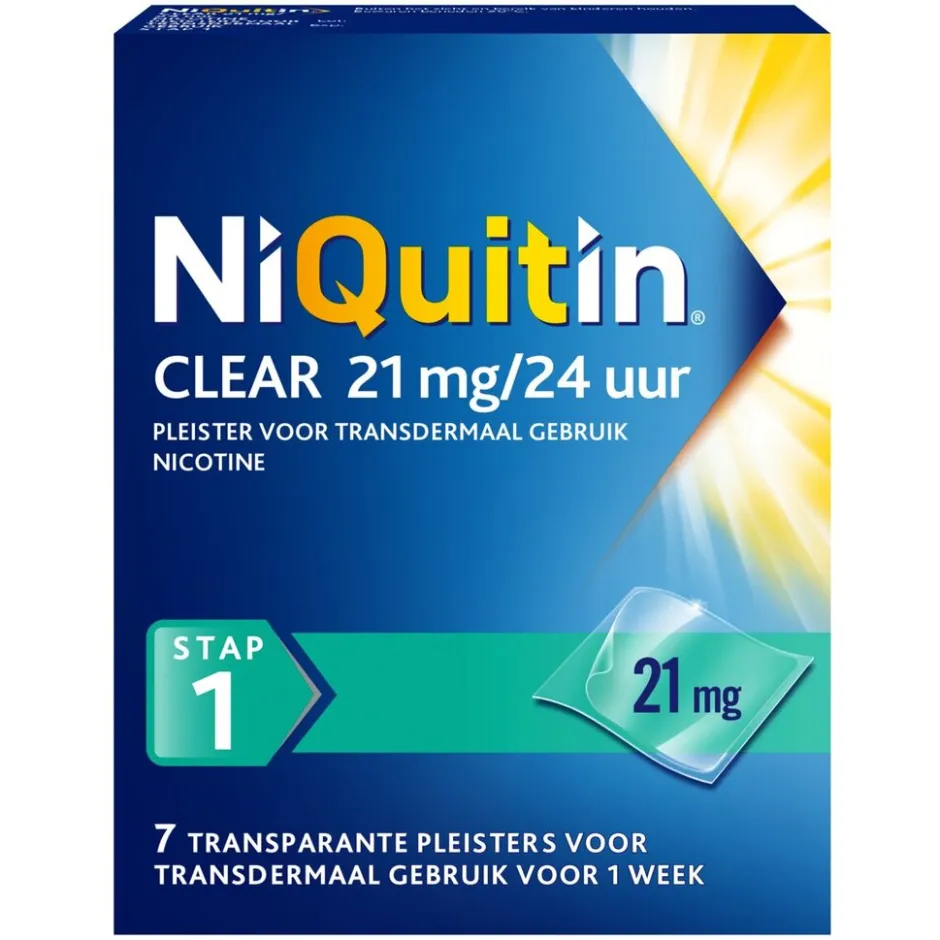 Outlet Niquitin Clear Pleister Stap 1 - 21 mg - Nicotinepleister