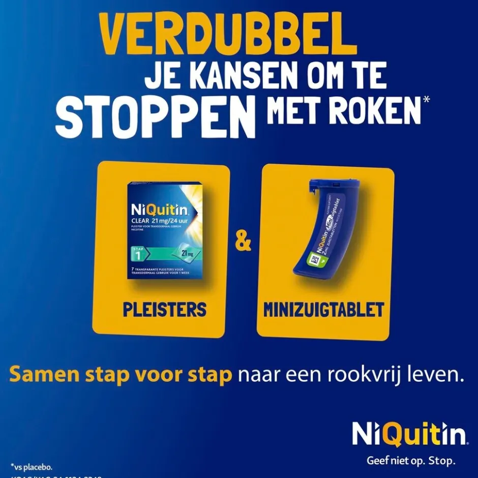 Outlet Niquitin Clear Pleister Stap 1 - 21 mg - Nicotinepleister